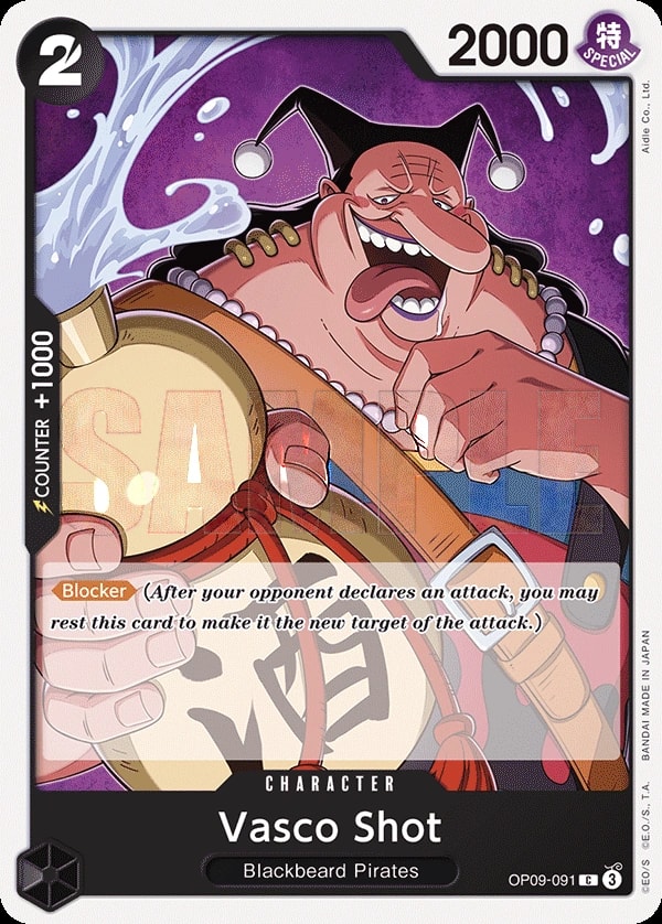 Vasco Shot (OP09-091) — Common One Piece card