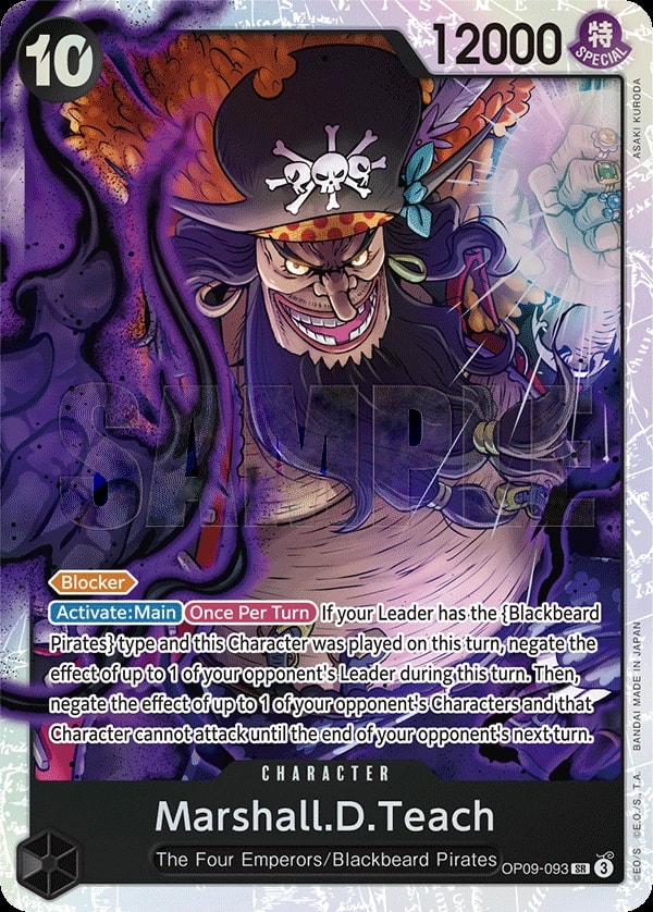 Marshall.D.Teach OP09-093 One Piece card