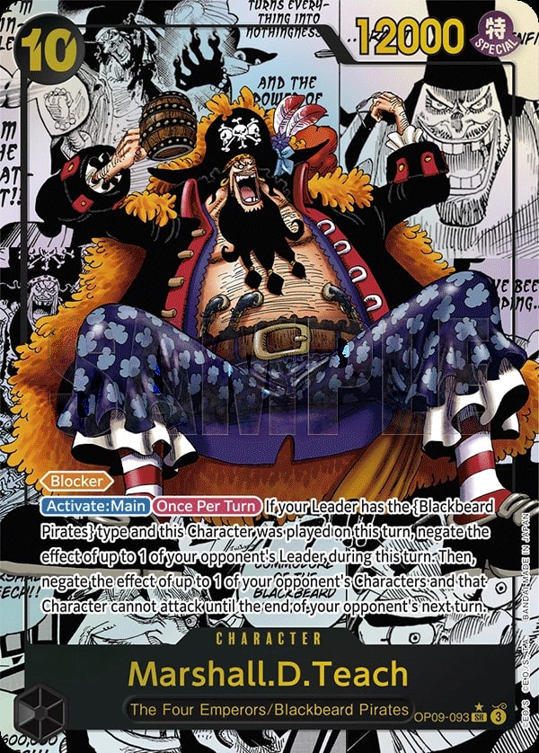 Marshall.D.Teach (093) (Manga) One Piece card