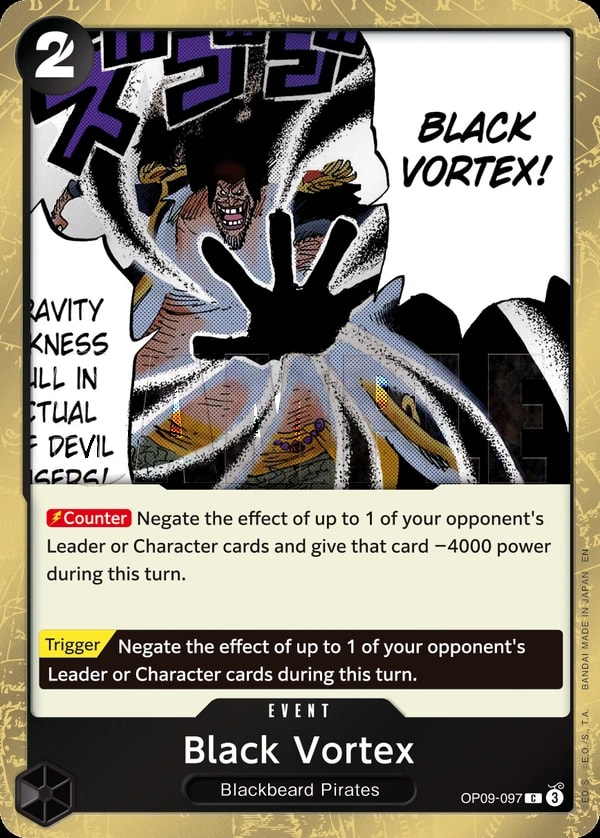 Black Vortex (097) (Pirate Foil) One Piece card