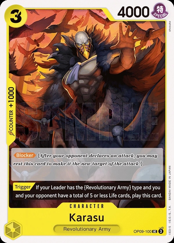Karasu (OP09-100) — Uncommon One Piece card