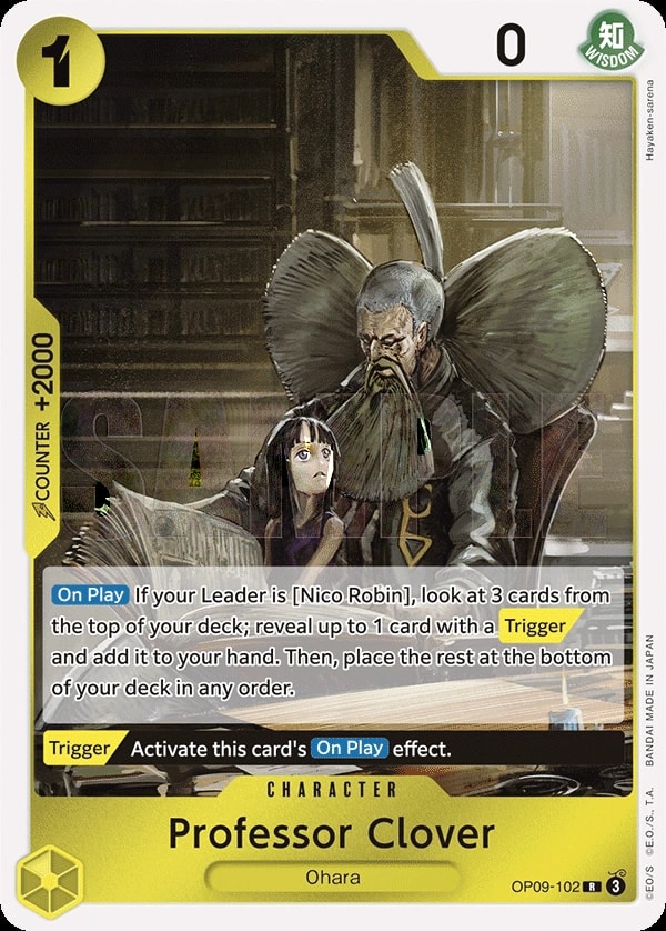 Professor Clover (OP09-102) — Rare One Piece card