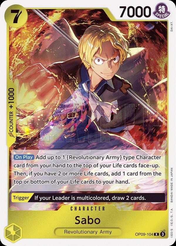 Sabo (OP09-104) — Rare One Piece card