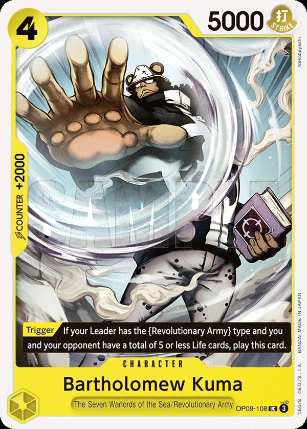 Bartholomew Kuma (OP09-108) — Uncommon One Piece card