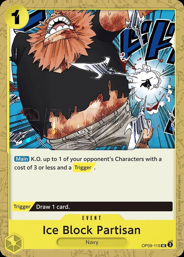 Ice Block Partisan (OP09-115) — Uncommon One Piece card