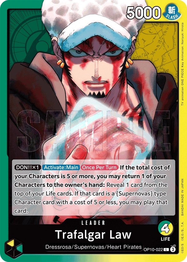 Trafalgar Law OP10-022 One Piece leader card