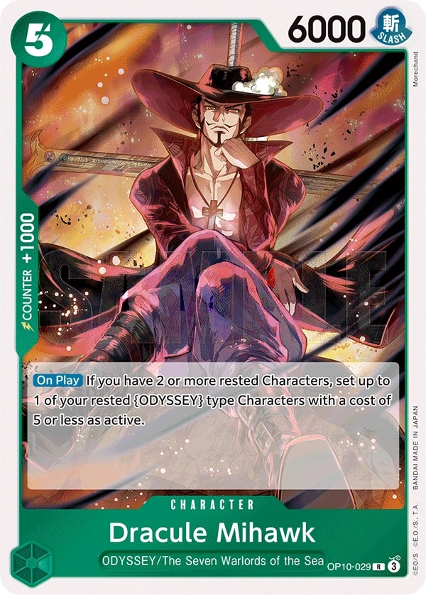 Dracule Mihawk (OP10-029) — Rare One Piece card
