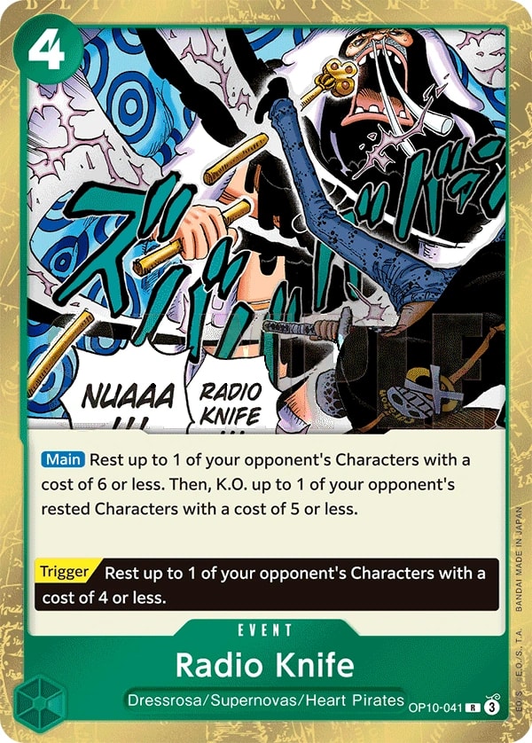 Radio Knife (OP10-041) — Rare One Piece card