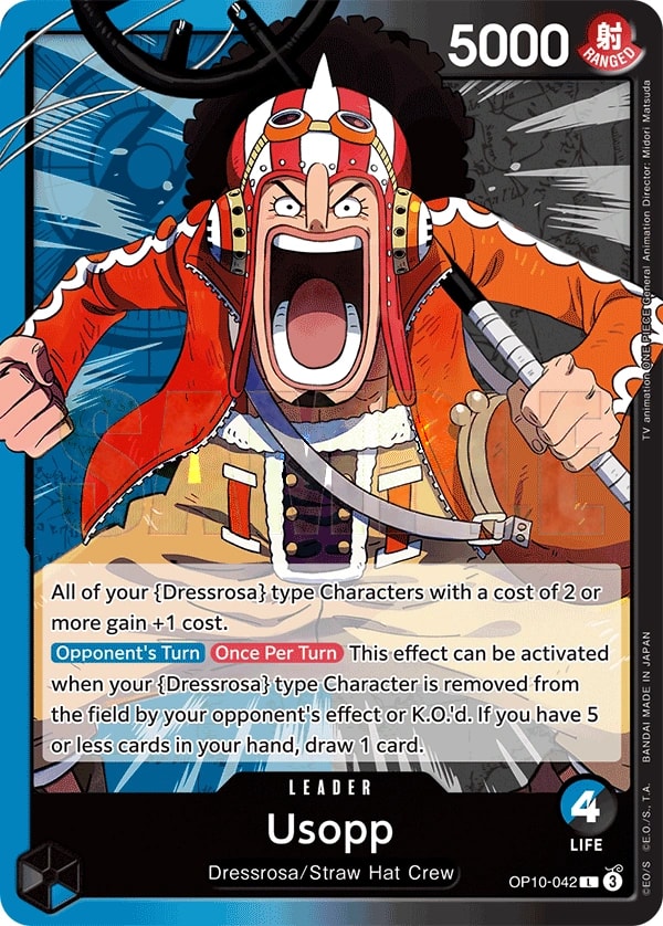 Usopp OP10-042 One Piece leader card