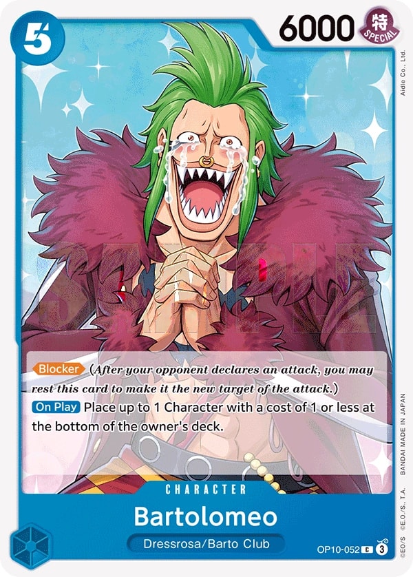 Bartolomeo (OP10-052) — Common One Piece card