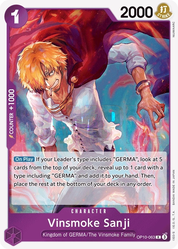 Vinsmoke Sanji (OP10-063) — Rare One Piece card
