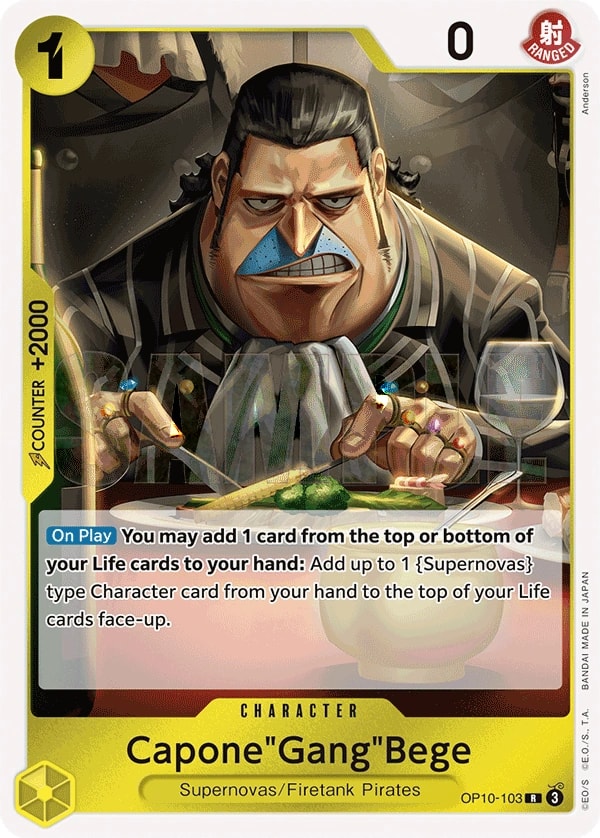 Capone"Gang"Bege (OP10-103) — Rare One Piece card