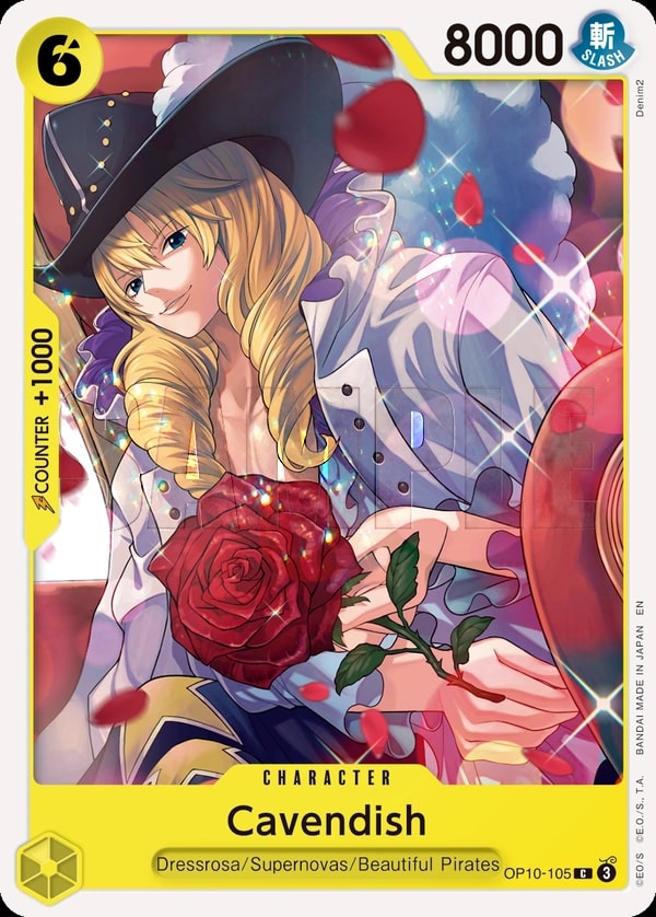 Cavendish (105) (Reprint) One Piece card