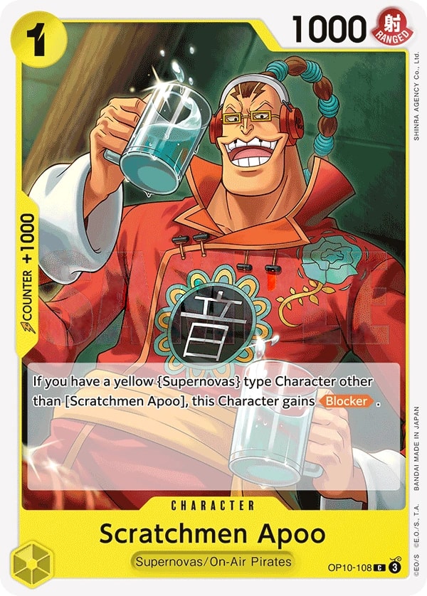Scratchmen Apoo (OP10-108) — Common One Piece card