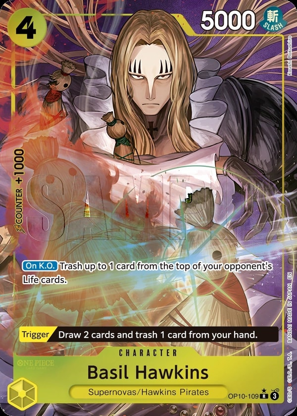 Basil Hawkins (109) (Alternate Art) One Piece card
