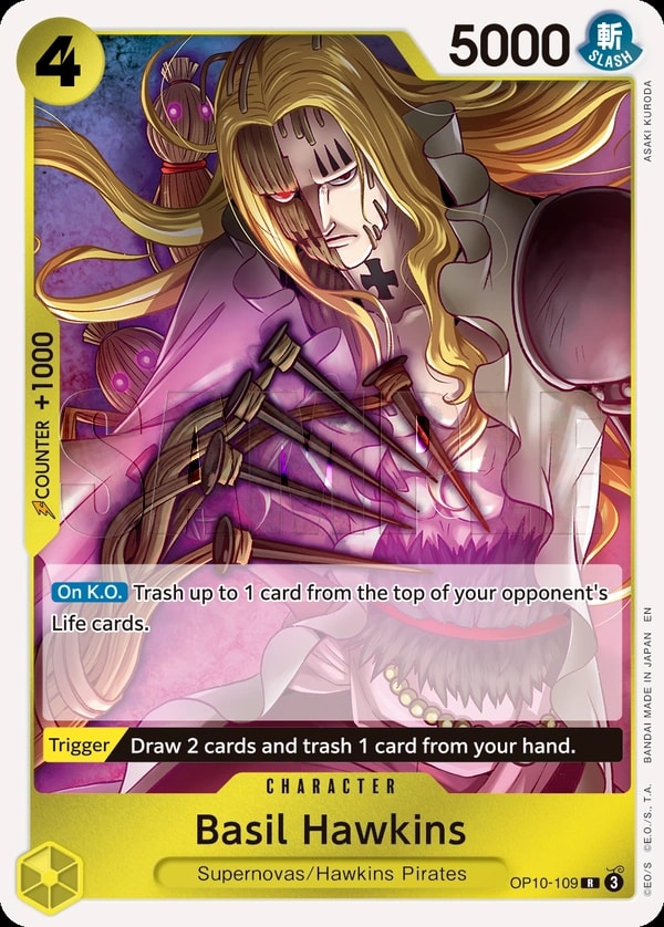 Basil Hawkins (109) (Reprint) One Piece card