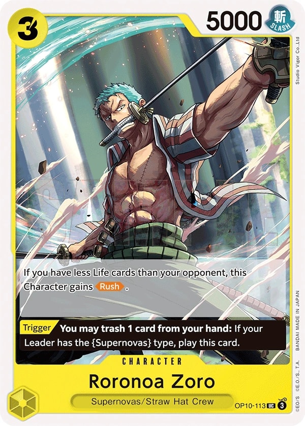 Roronoa Zoro (OP10-113) — Uncommon One Piece card