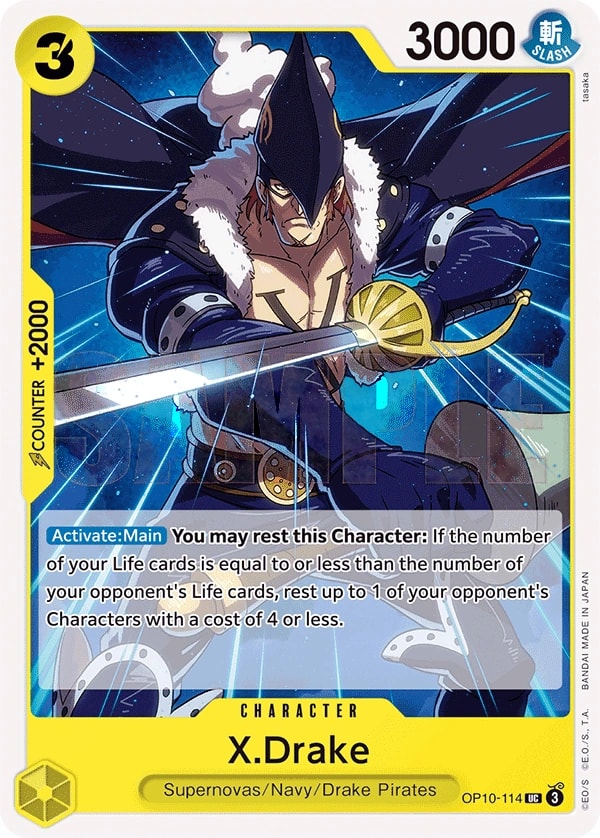 X.Drake (OP10-114) — Uncommon One Piece card