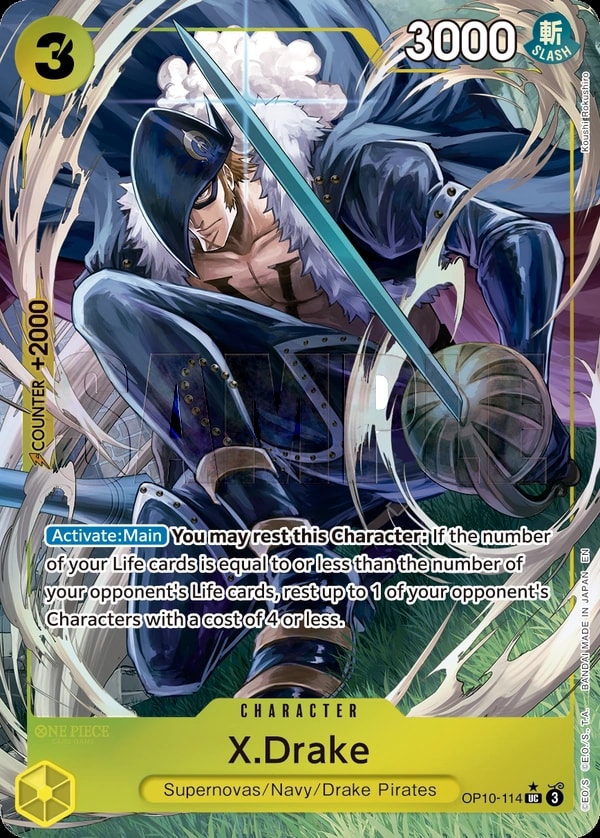 X.Drake (114) (Alternate Art) One Piece card
