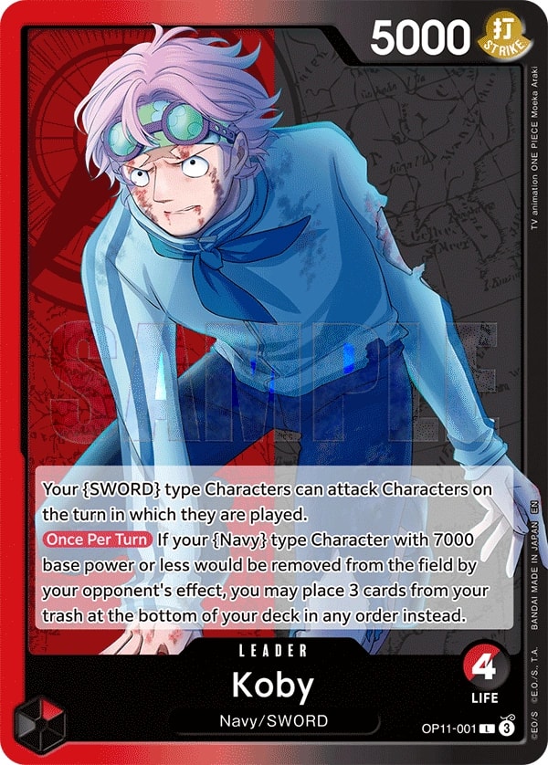 Koby OP11-001 One Piece leader card