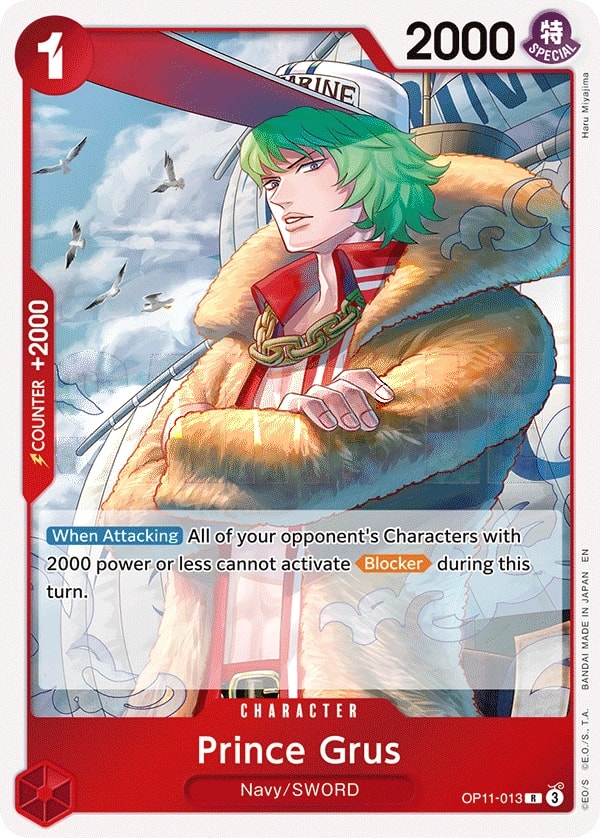 Prince Grus (OP11-013) — Rare One Piece card