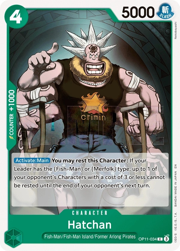 Hatchan (OP11-034) — Common One Piece card