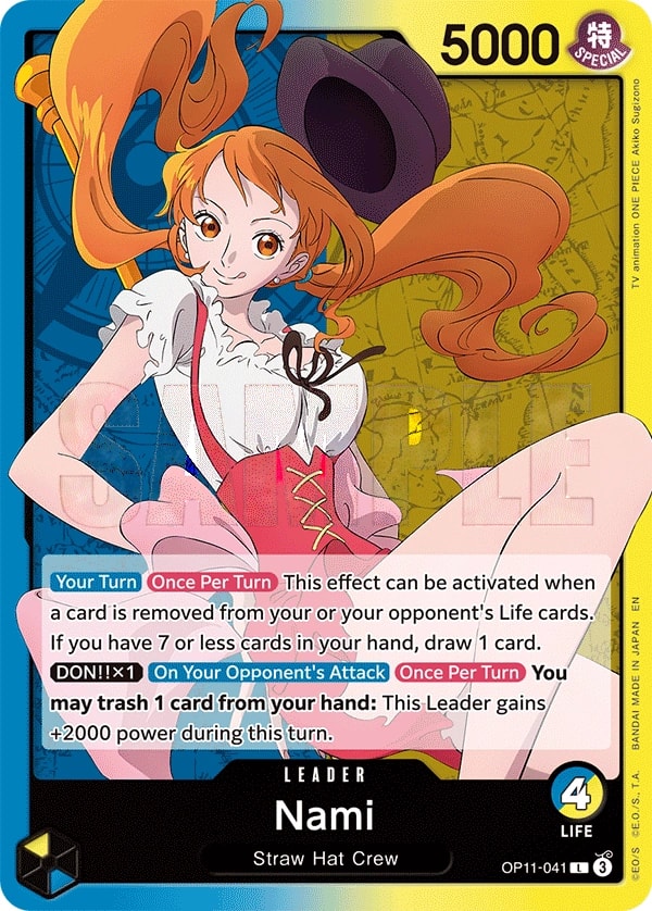 Nami OP11-041 One Piece leader card
