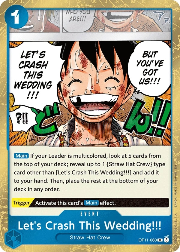 Let's Crash This Wedding!!! (OP11-060) — Rare One Piece card
