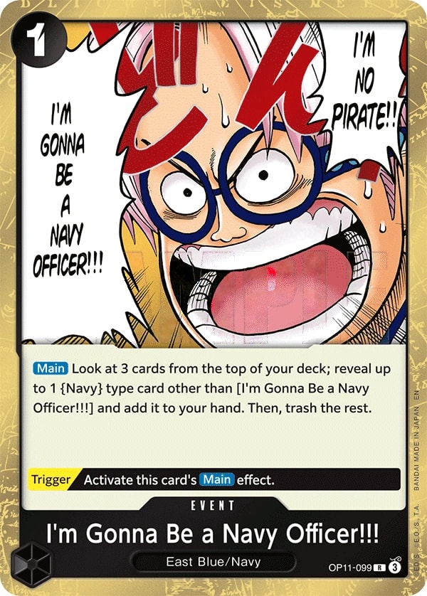I'm Gonna Be a Navy Officer!!! (OP11-099) — Rare One Piece card