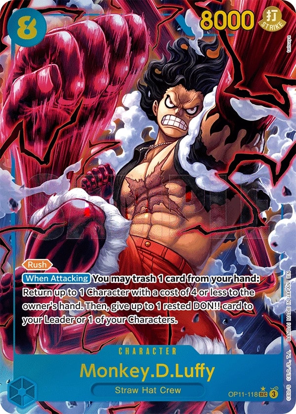 Monkey.D.Luffy (118) (Alternate Art) One Piece card