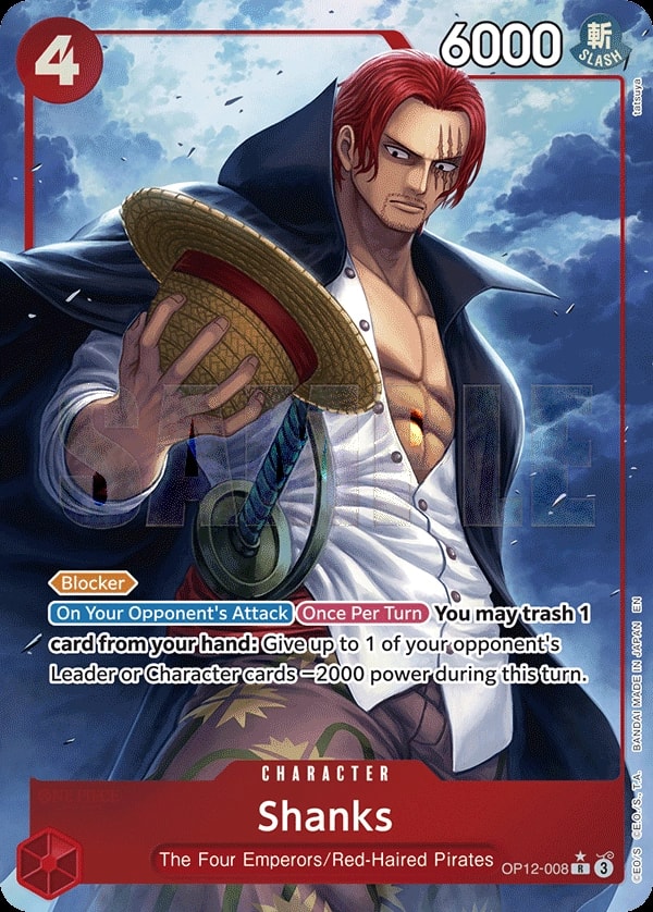 Shanks (008) (Alternate Art) One Piece card