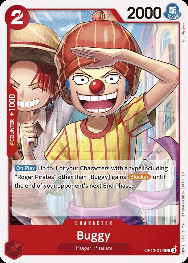 Buggy (OP12-012) — Common One Piece card