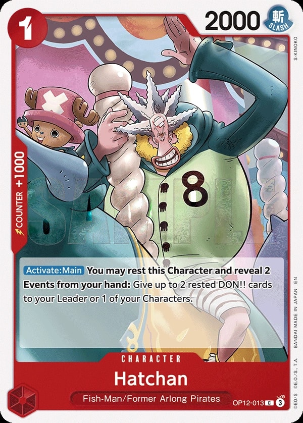 Hatchan (OP12-013) — Common One Piece card