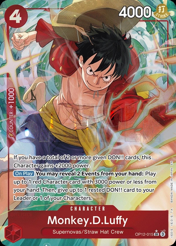 Monkey.D.Luffy (015) (Alternate Art) One Piece card