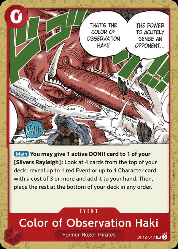 Color of Observation Haki (OP12-017) — Uncommon One Piece card
