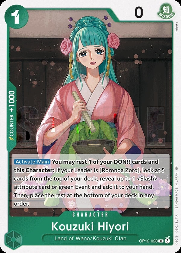 Kouzuki Hiyori (OP12-028) — Rare One Piece card