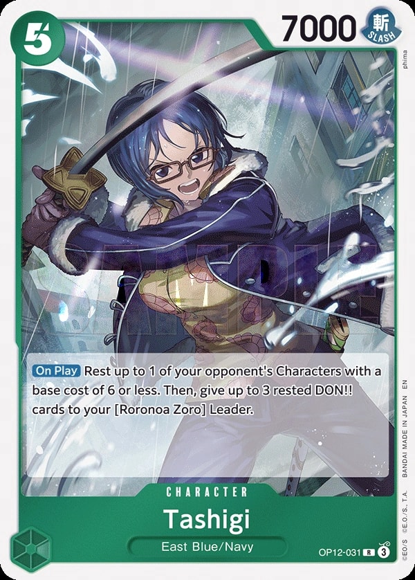 Tashigi (OP12-031) — Rare One Piece card