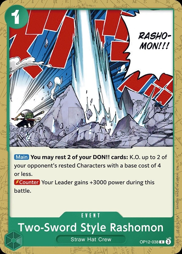 Two-Sword Style Rashomon (OP12-038) — Common One Piece card