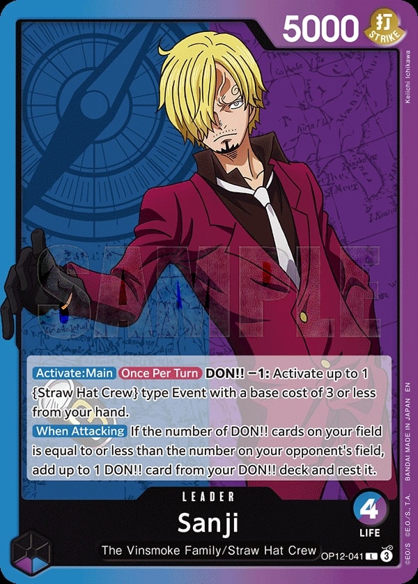 Sanji OP12-041 One Piece leader card