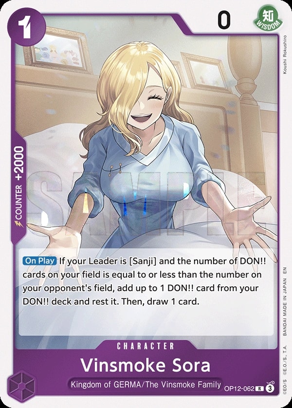 Vinsmoke Sora (OP12-062) — Rare One Piece card