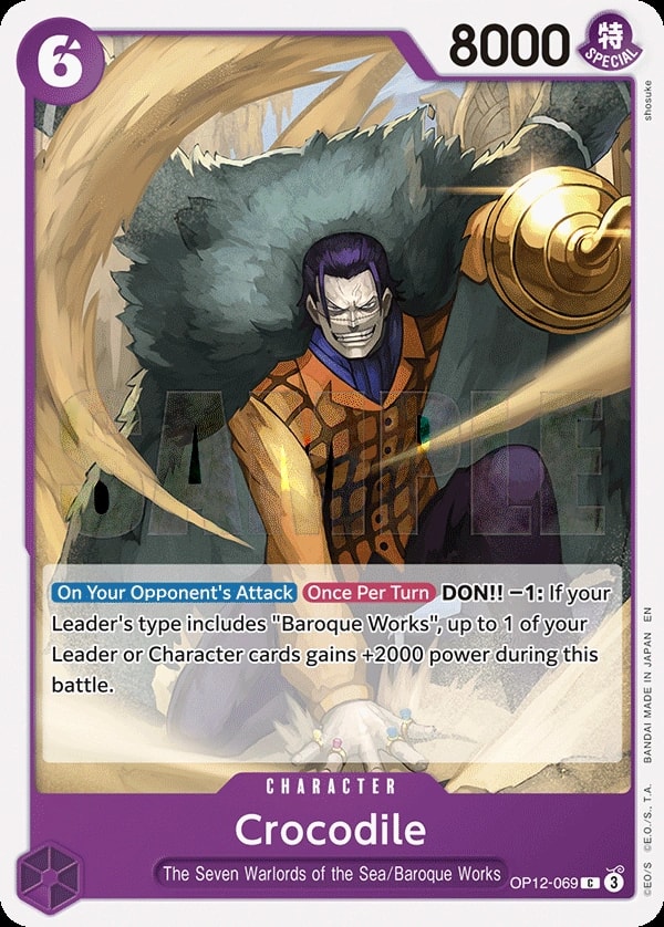 Crocodile (OP12-069) — Common One Piece card