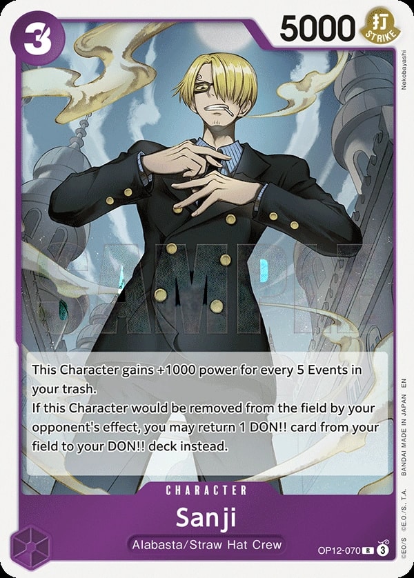 Sanji (OP12-070) — Rare One Piece card