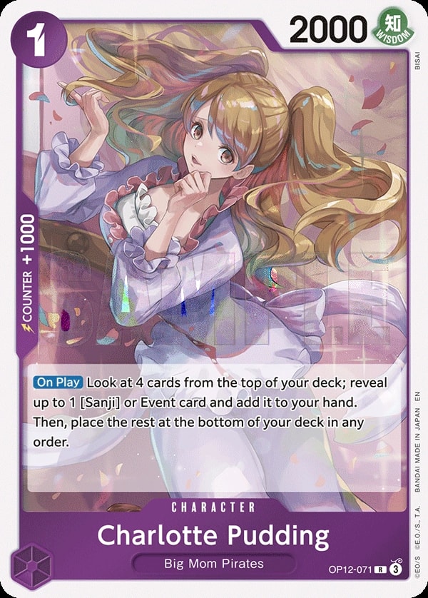 Charlotte Pudding (OP12-071) — Rare One Piece card
