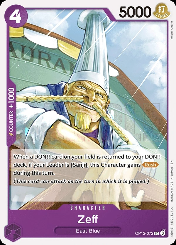 Zeff (OP12-072) — Uncommon One Piece card