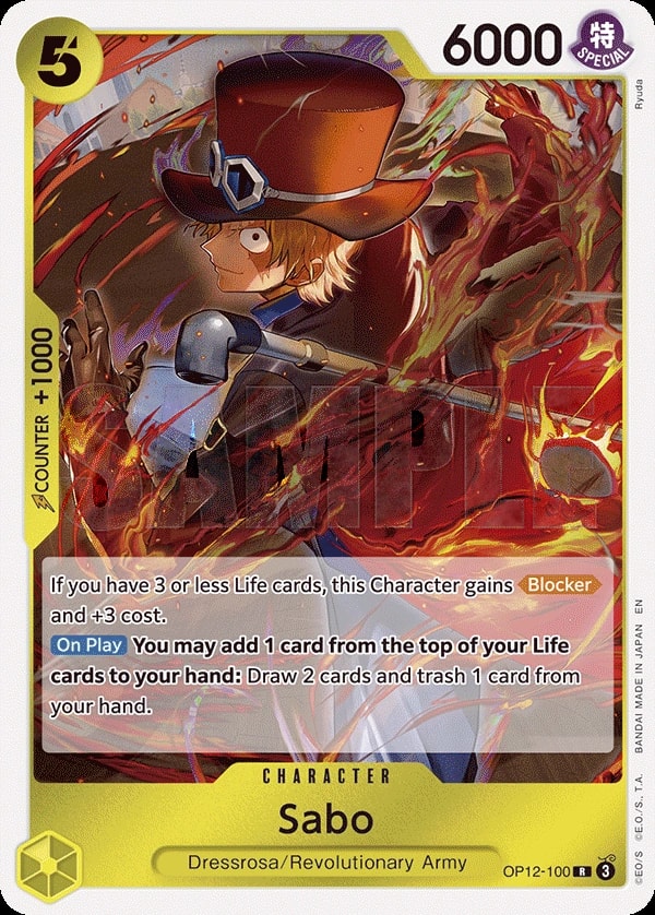 Sabo (OP12-100) — Rare One Piece card