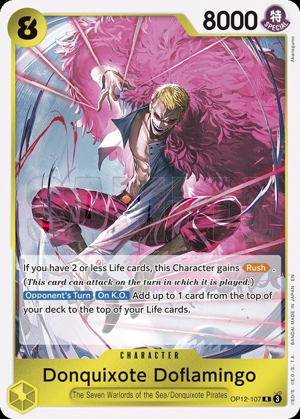 Donquixote Doflamingo (OP12-107) — Rare One Piece card