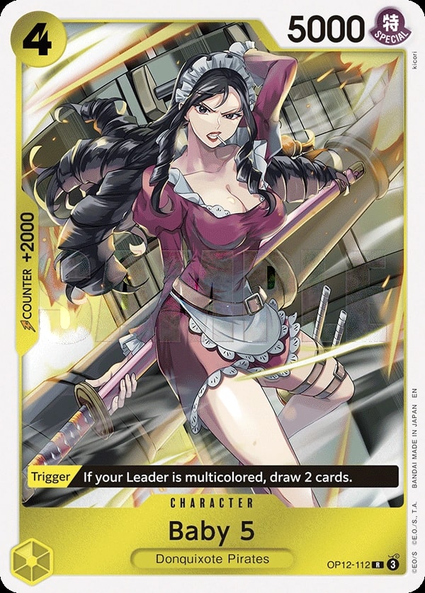 Baby 5 (OP12-112) — Rare One Piece card