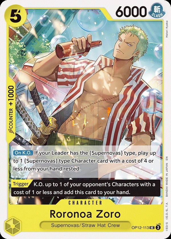 Roronoa Zoro (OP12-113) — Uncommon One Piece card