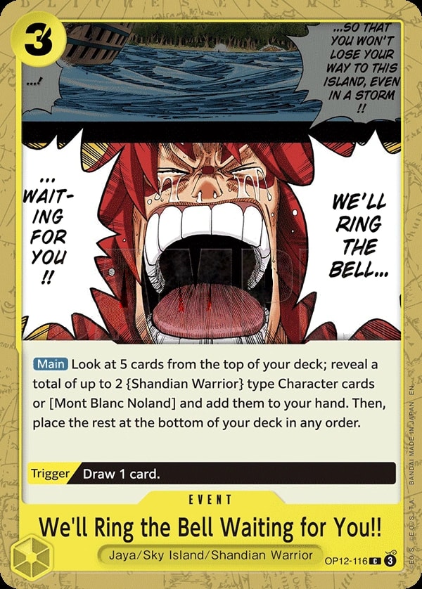 We'll Ring the Bell Waiting for You!! (OP12-116) — Common One Piece card