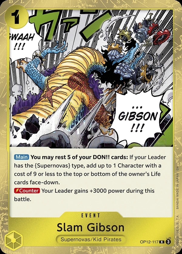 Slam Gibson (OP12-117) — Rare One Piece card